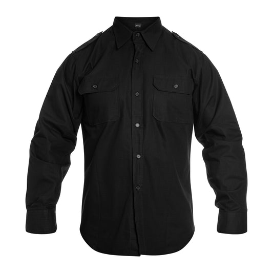 Koszula taktyczna Mil-Tec Ripstop Long Sleeve - Black