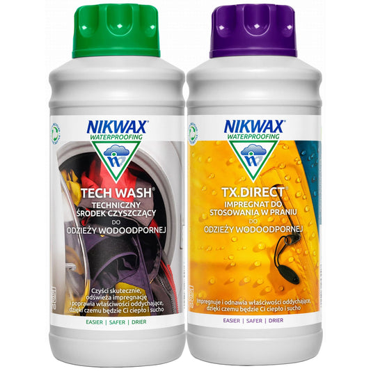Zestaw do pielęgnacji odzieży Nikwax Tech Wash i TX.Direct 2x1 l
