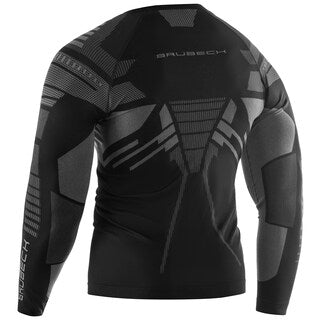 Koszulka termoaktywna Brubeck Dry Long Sleeve - Czarny/Grafitowy