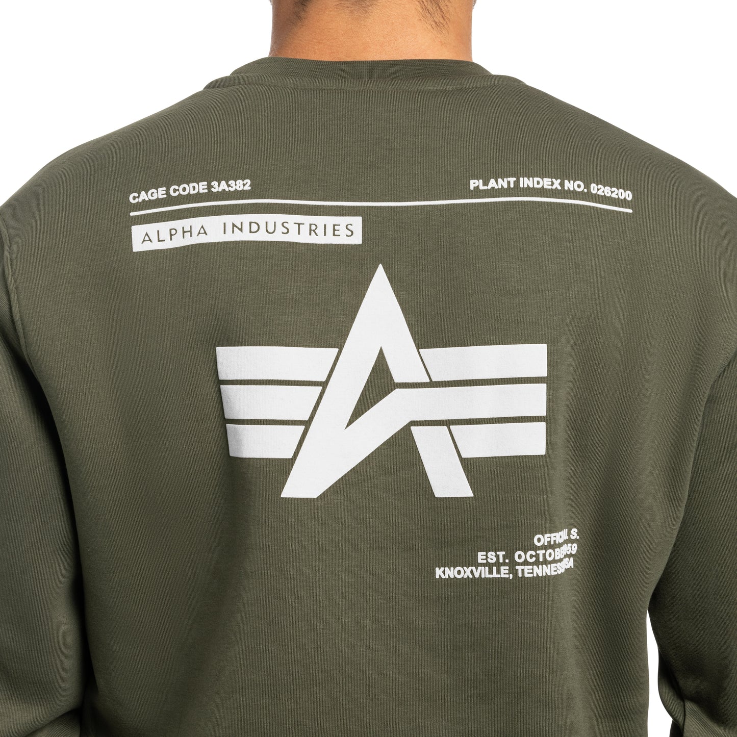 Bluza Alpha Industries Label Backprint - Dark Olive