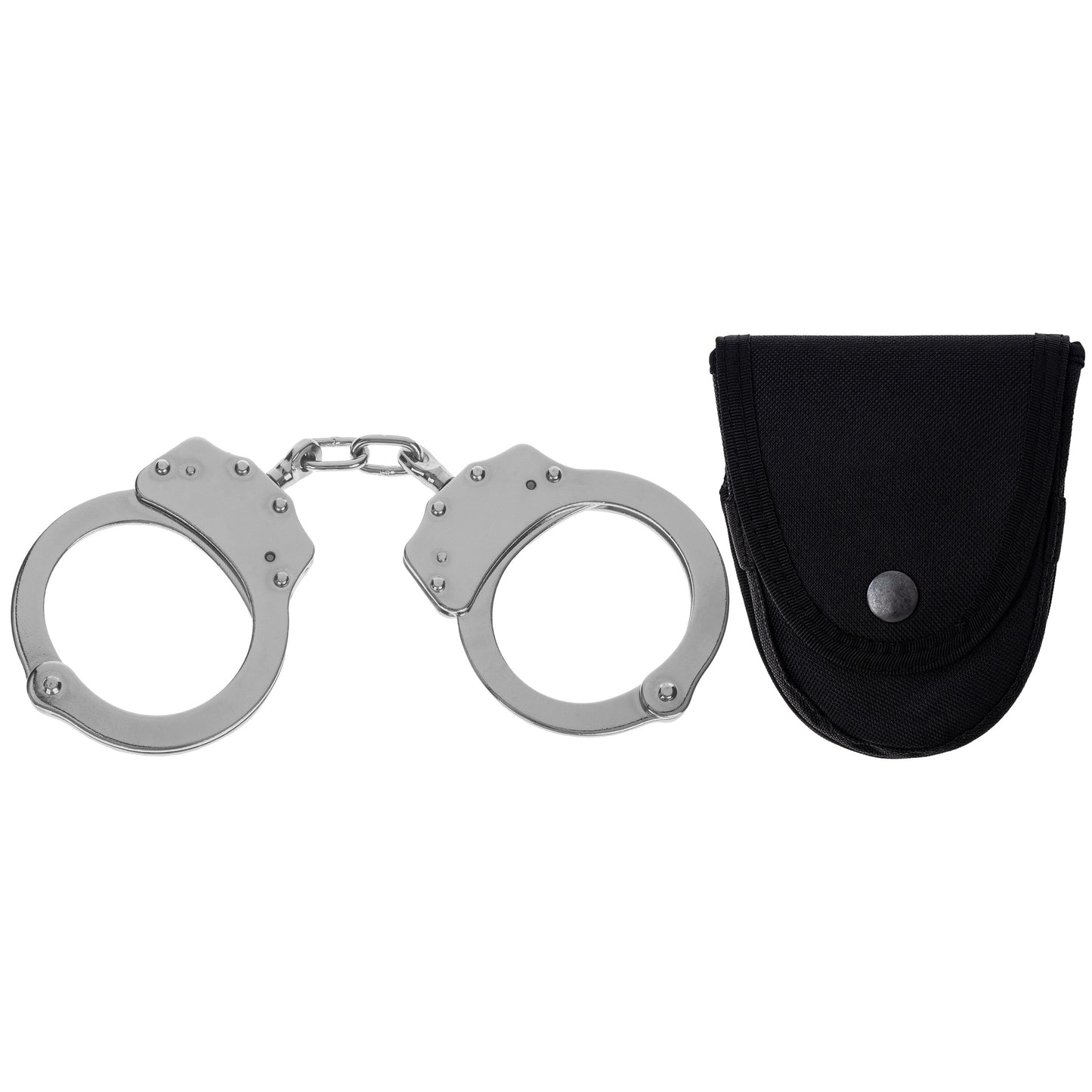 Kajdanki łańcuszkowe GS Double Lock Silver + kabura - zestaw