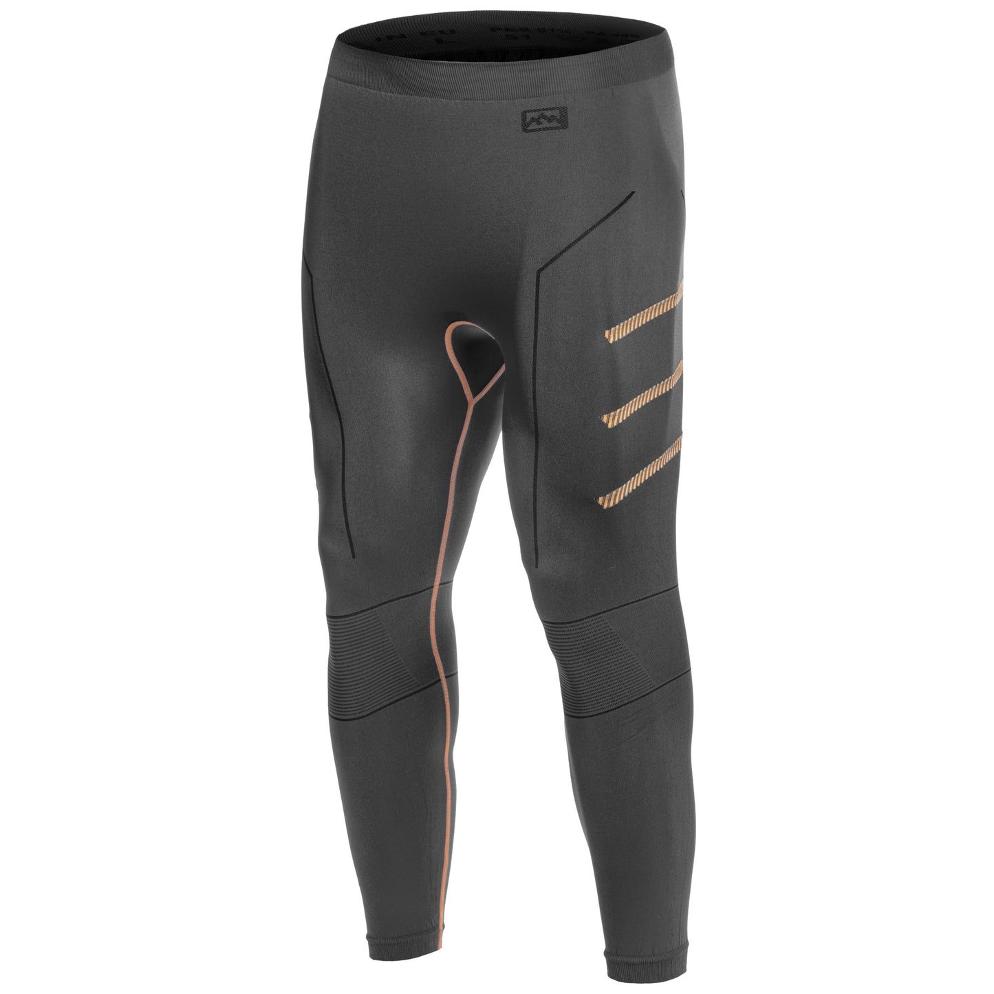 Legginsy termoaktywne męskie FreeNord Tongari - Grey/Orange