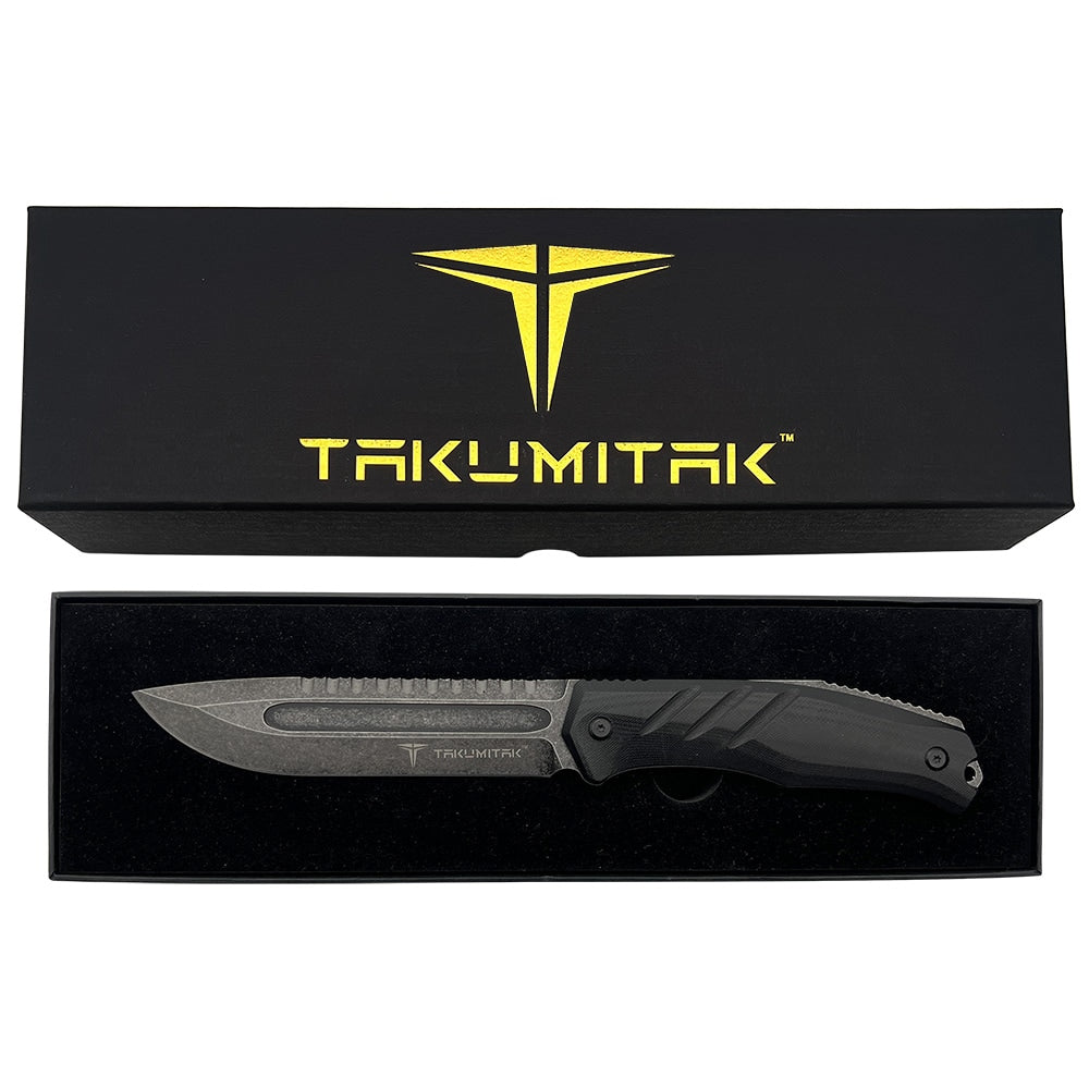 Nóż Takumitak Exit Point - Black/Stonewash