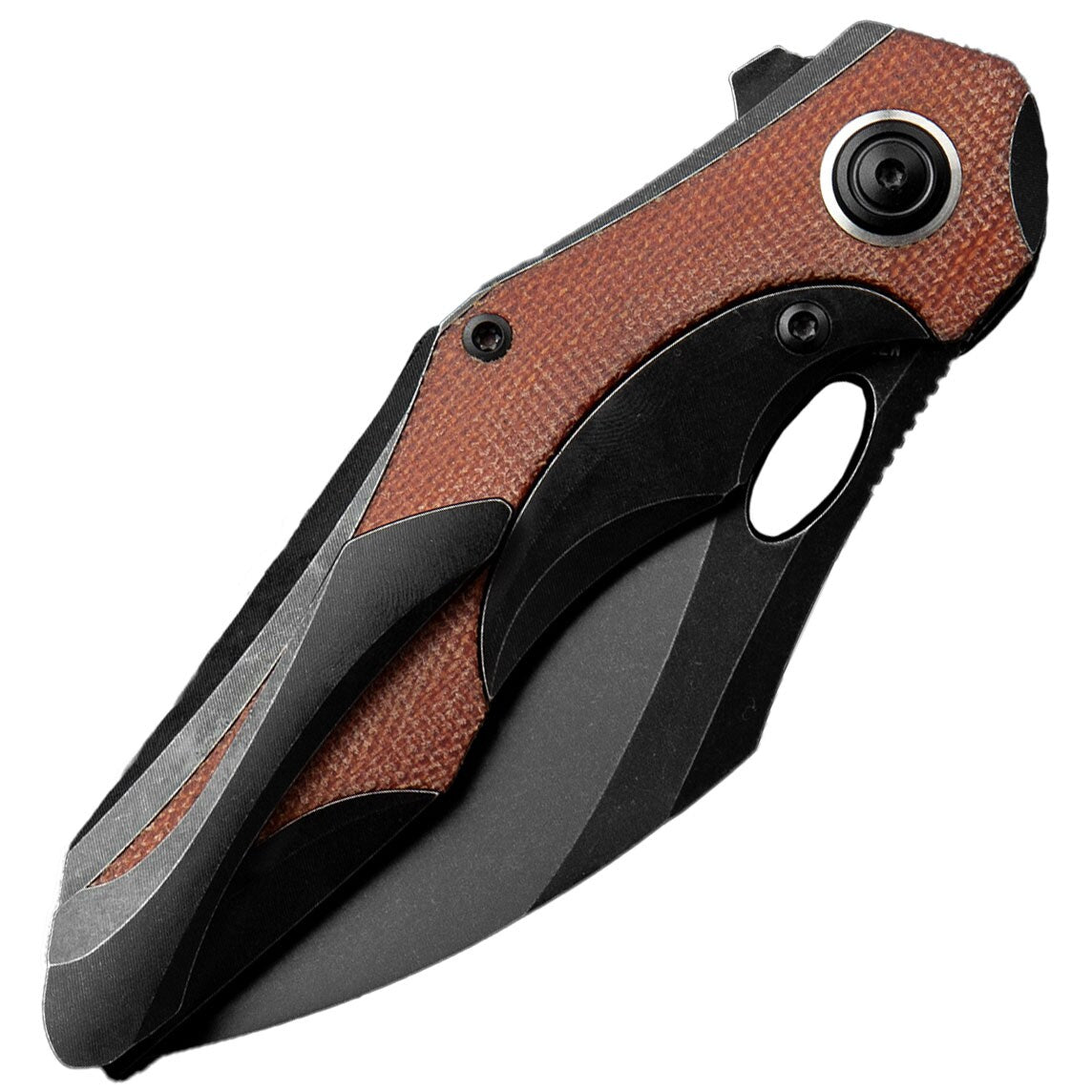 Nóż składany Bestech Knives Nogard - Black Titanium/Natural Micarta Canvas