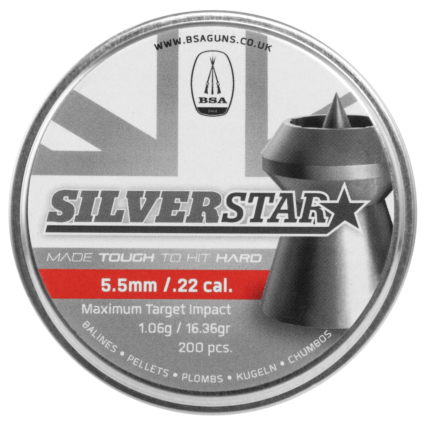 Śrut BSA Silver Star 5,5 mm - 200 szt.