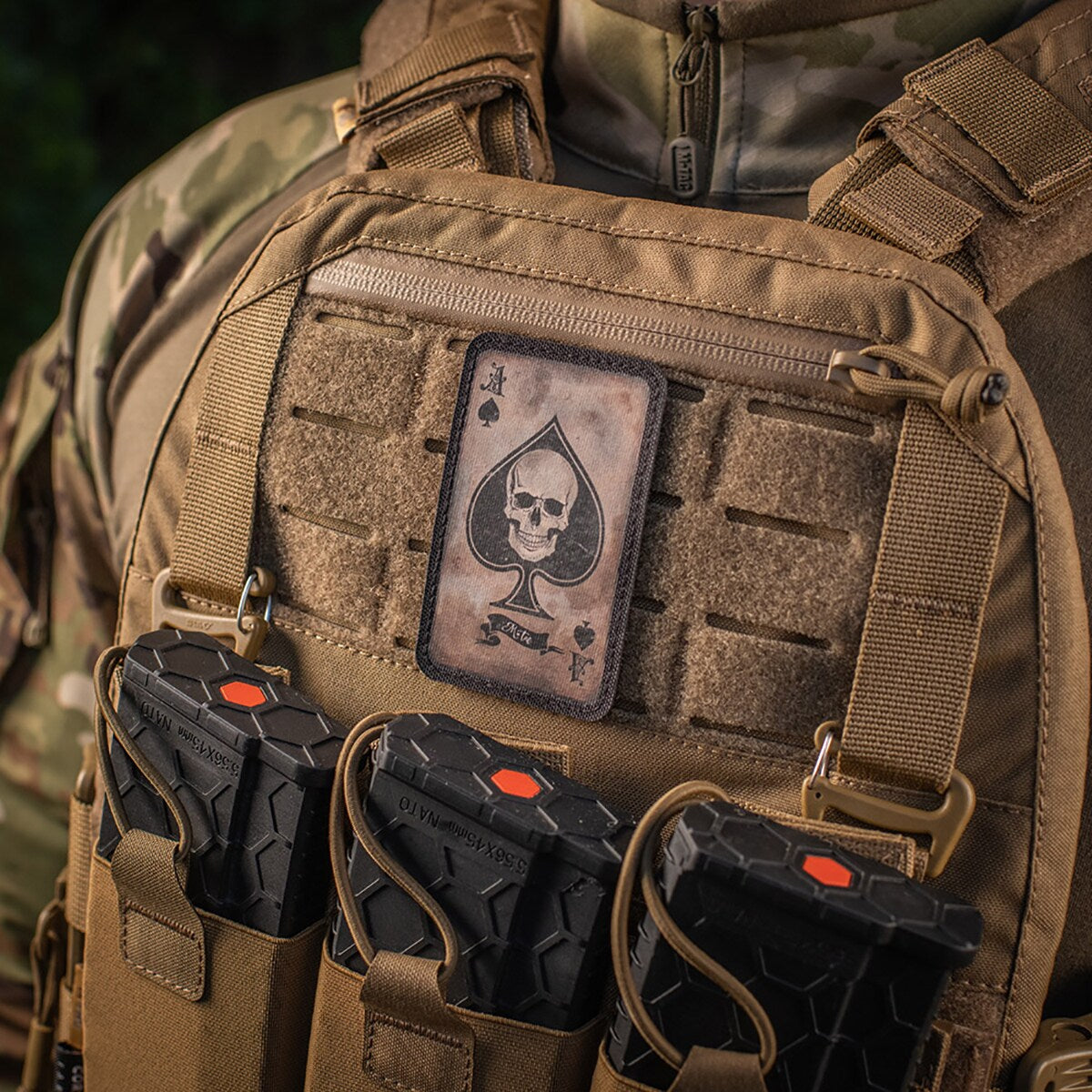 Naszywka M-Tac Ace Of Spades - Coyote/Black